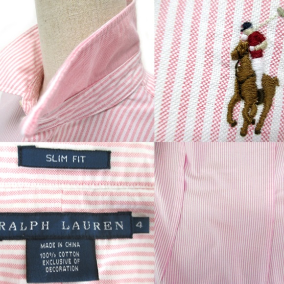 ralph lauren women's striped oxford shirt